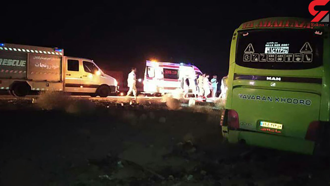 تصادف خونین اتوبوس با تریلر در اصفهان