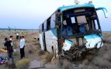 تصادف تریلی و اتوبوس کارگران معدن چادرملو در اصفهان با 29 مصدوم