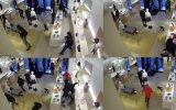 حمله وحشتناک 14 سارق نقابدار به یک فروشگاه معروف