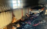 مصدومیت یک کارگر در حادثه آتش سوزی کانکس نگهبانی