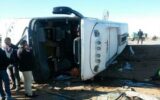 واژگونی مرگبار اتوبوس مسافربری در لرستان