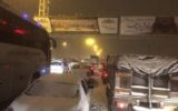 ترافیک فوق سنگین برفی در جاده‌های مازندران