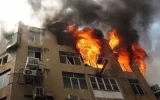 آتش سوزی ساختمان مسکونی