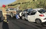 4 کشته و زخمی در تصادف هولناک پژو با کامیون در جاده خلخال