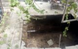 زمین در 2 خانه محله راه آهن قزوین دهان باز کرد