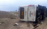 واژگونی خونین اتوبوس مسافربری در اردکان یزد
