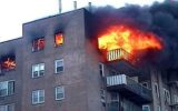 آتش سوزی هولناک یک ساختمان در بروجرد
