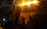 آتش سوزی کارونسرا در زنجان