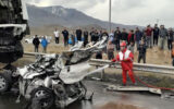 عکس های دلخراش از مچاله شدن مرگبار ماشین زیر تریلی