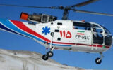 پرواز هلیکوپتر اورژانس برای نجات جان بیمار قلبی در گتوند خوزستان