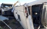 13 مصدوم بر اثر تصادف اتوبوس مسافربری در یزد
