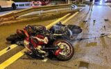مرگ علت برخورد موتورسیکلت با تیرچراغ برق