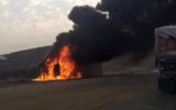 تصادف هولناک تریلی با خودروی سواری در جاده خرمشهر