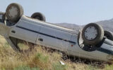 واژگونی خودروی سواری در دزفول