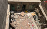 انفجار آثار مخربی را بر ساختمان مسکونی اطراف خود برجا گذاشت.