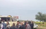 تصادف مرگبار مینی‌بوس در محور شوش به دزفول