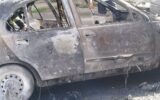 آتش سوزی خودروی مدرسه در همدان
